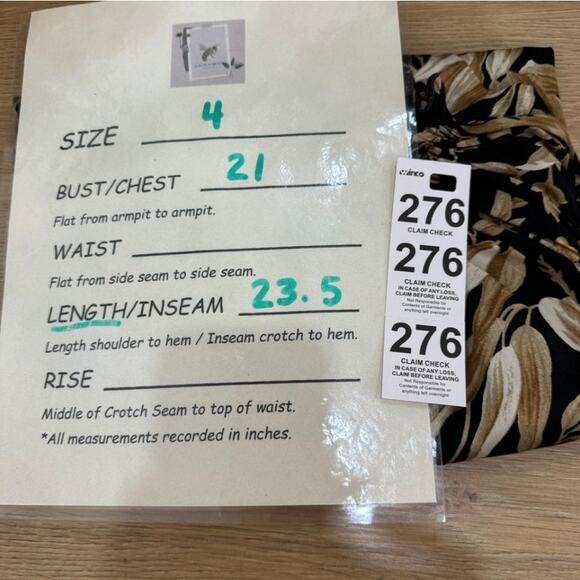 H&M Ruffle-collar Blouse Size 4 Darkest Green Floral - Picture 10 of 11